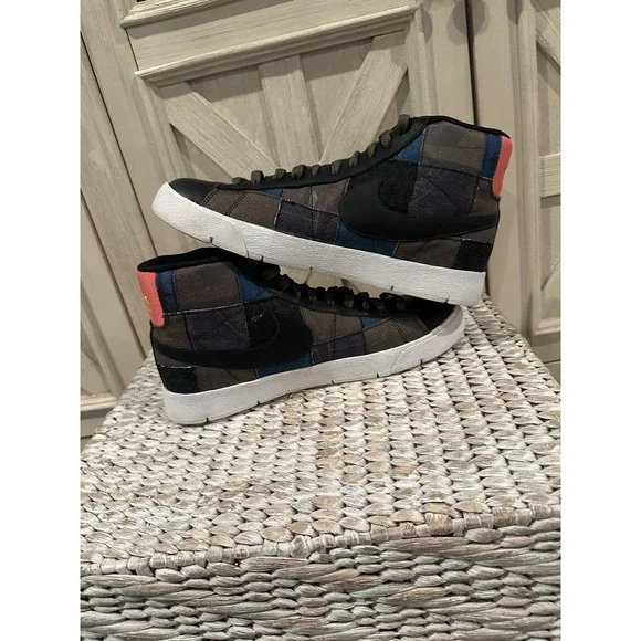 EUC Nike Blazer Black Super Blazer High Premium 316382-002 Rare 2007 Size 9 - Picture 6 of 9